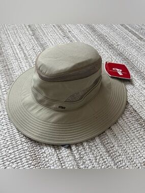 OR Outdoor Research Acacia Sun Hat Adult XL 100% Cotton Beige Bucket Mesh NWT